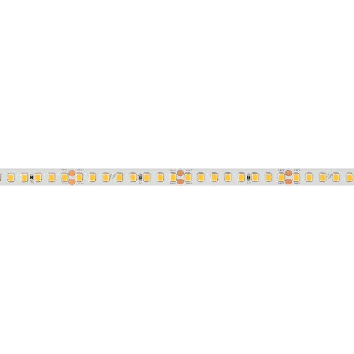 Светодиодная лента Arlight 12W/m 160LED/m 2835 Warm3000 8mm 24V 5M IP20 040011