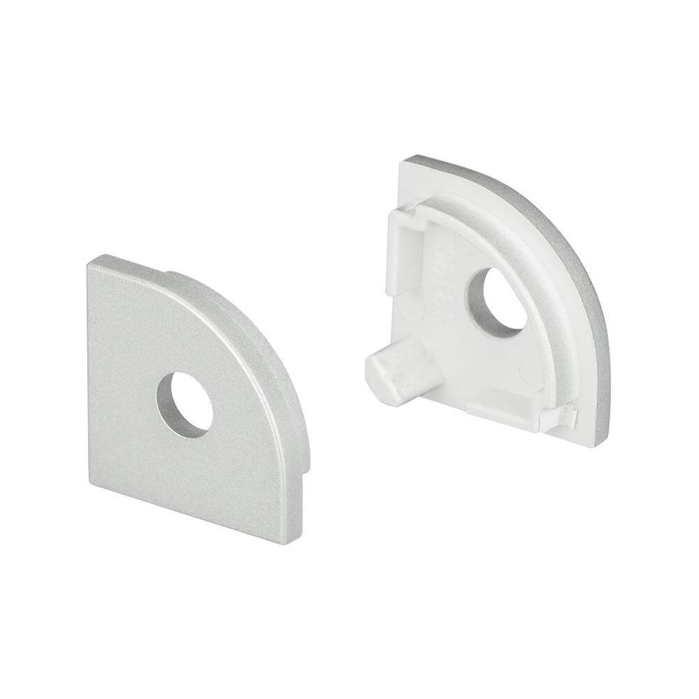 Пара заглушек с отверстием для профиля Arlight SL-Kant-H16 Round 024483