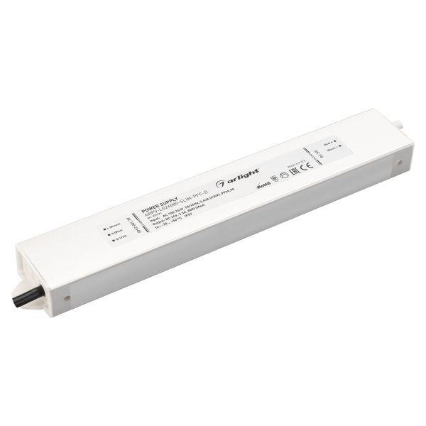 Блок питания Arlight ARPV-LG24080-SLIM-PFC-D (24V, 3.3A, 80W) (IP67 Металл, 5 лет) 031721