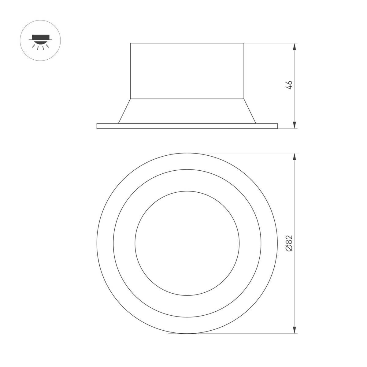 Встраиваемый светодиодный светильник Arlight Breeze 9W 3000K 036616