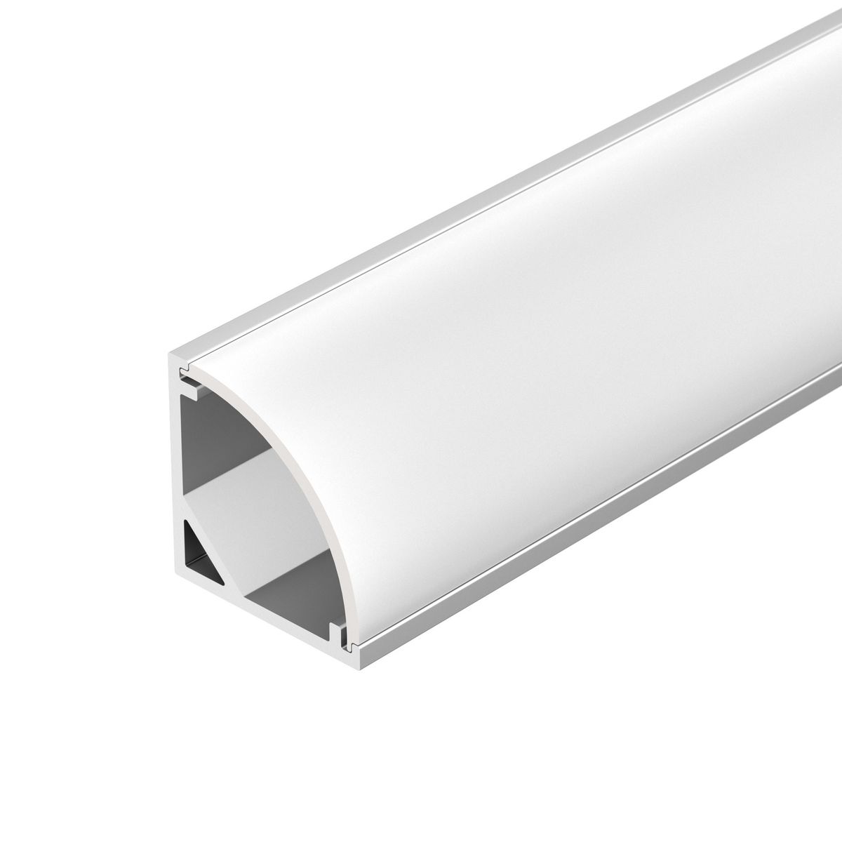 Профиль с экраном Arlight SL-KANT-H16-2000 ANOD+OPAL (Алюминий) 036843