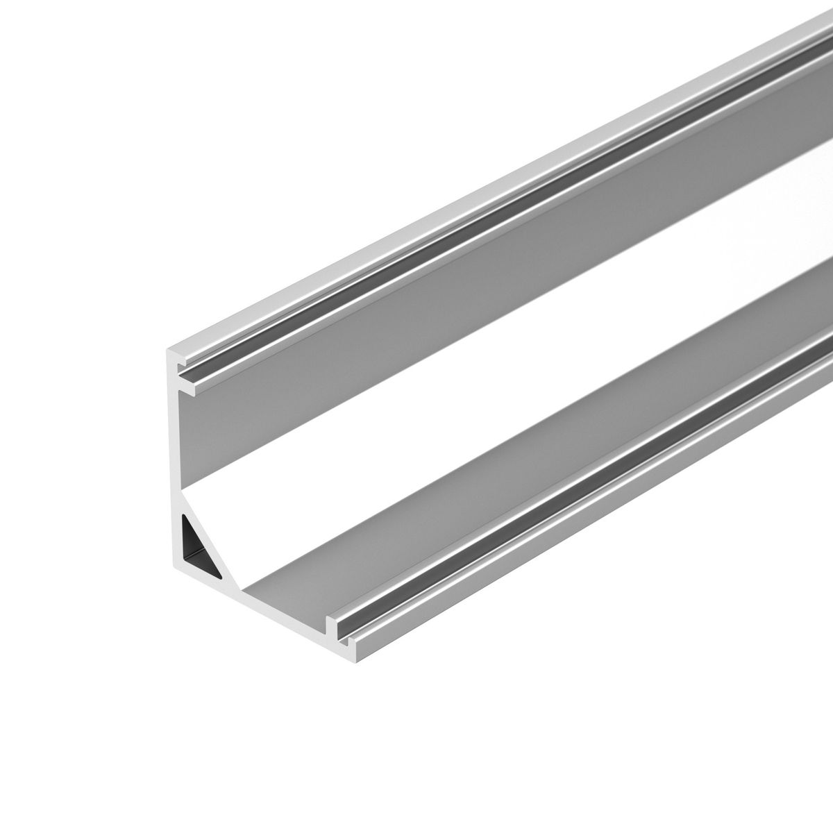 Профиль с экраном Arlight SL-KANT-H16-2000 ANOD+OPAL (Алюминий) 036843