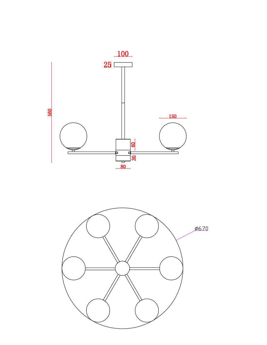 Потолочная люстра Freya Marble FR5230PL-06BS