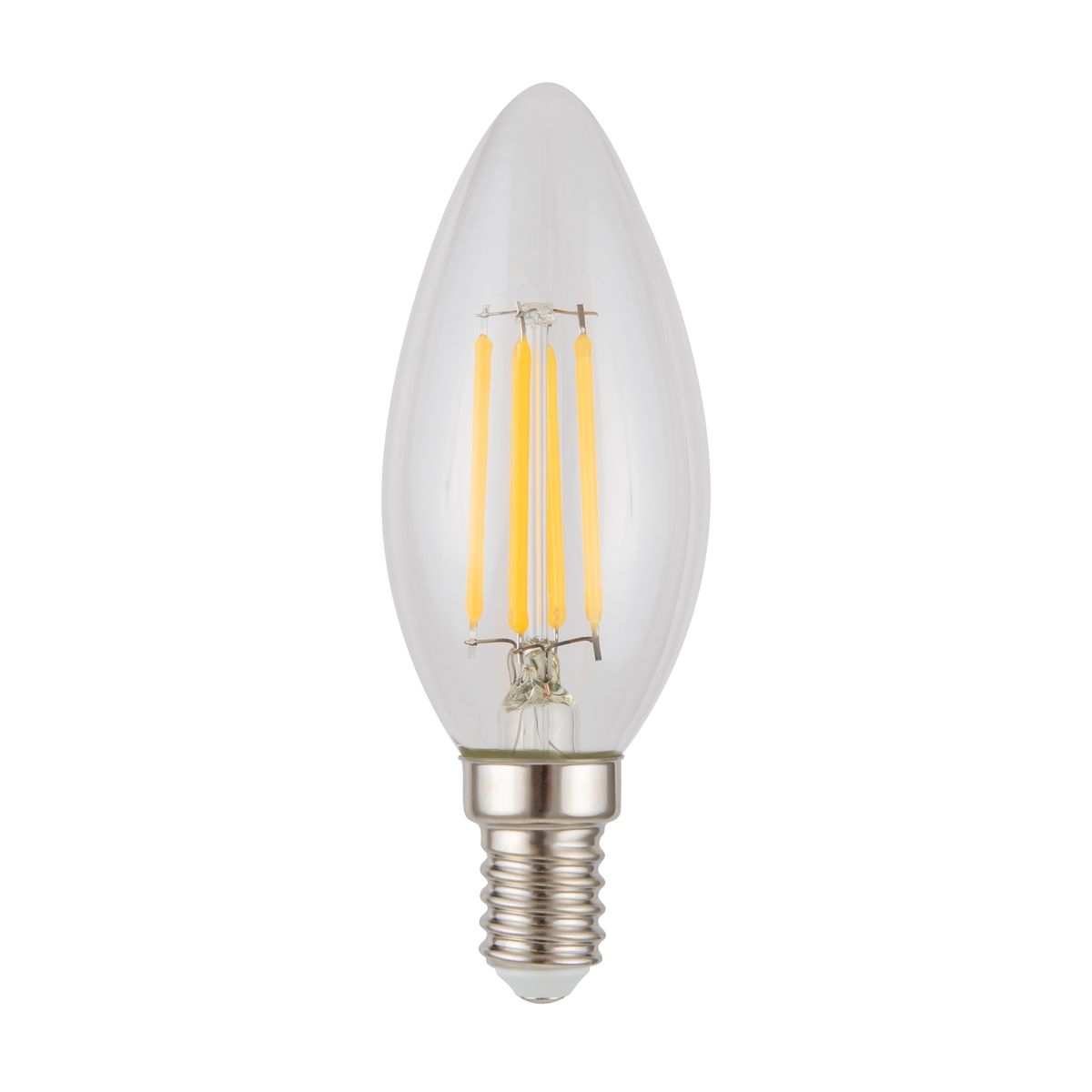 Светодиодная лампа Voltega Crystal Candle E14 5W 2800K DIM прозрачная 8460