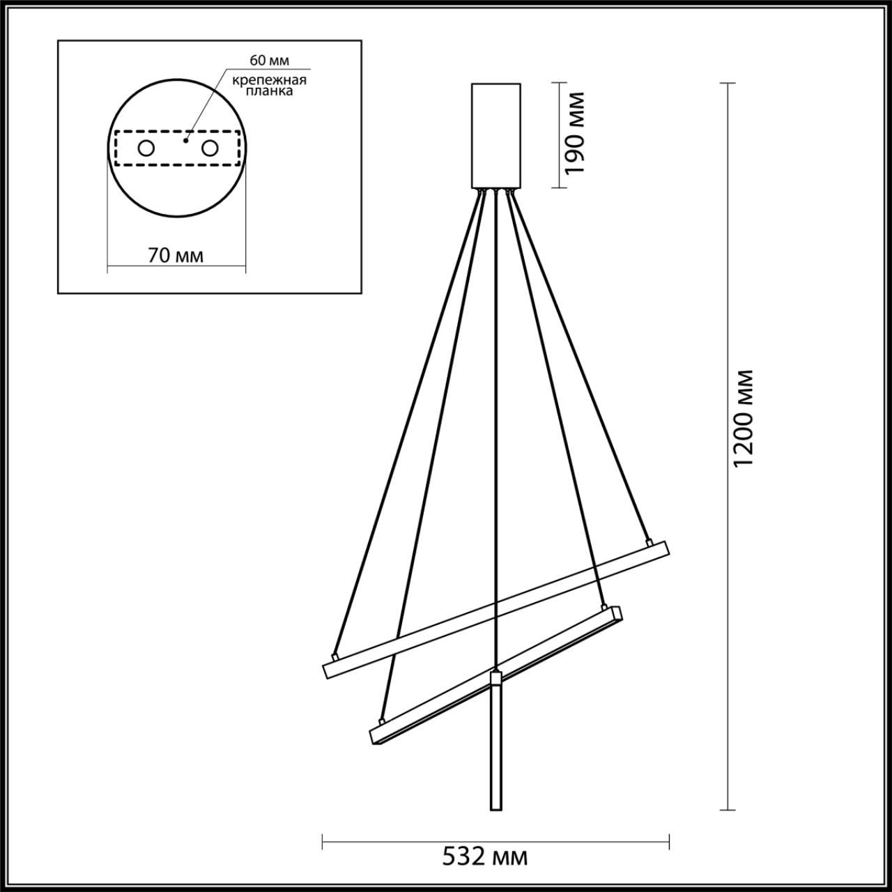 Подвесная светодиодная люстра Odeon Light Cometa 3860/39L