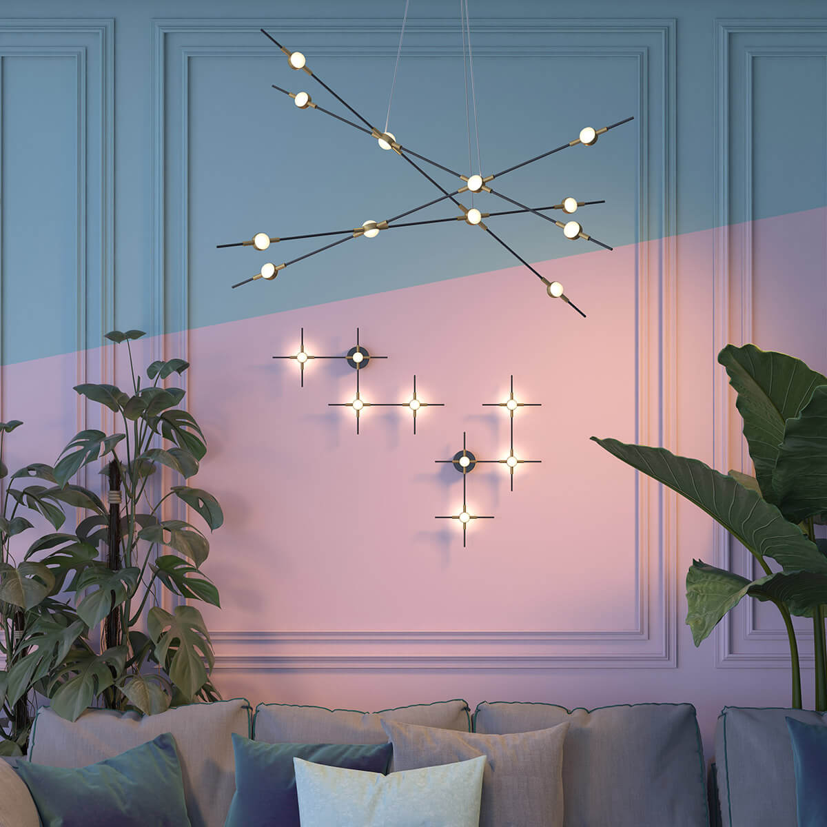 Подвесная светодиодная люстра Odeon Light Costella 3906/48L