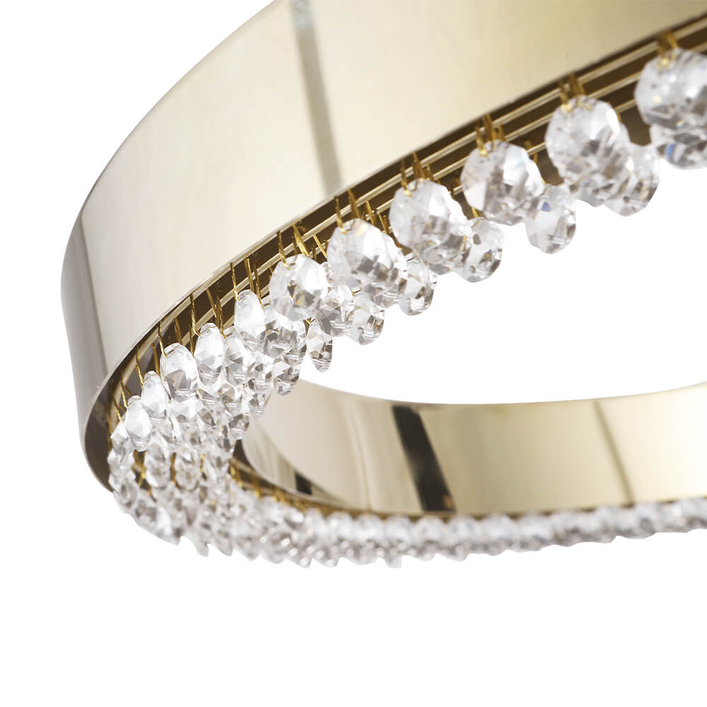 Подвесная светодиодная люстра Crystal Lux Saturn SP30W Led Gold