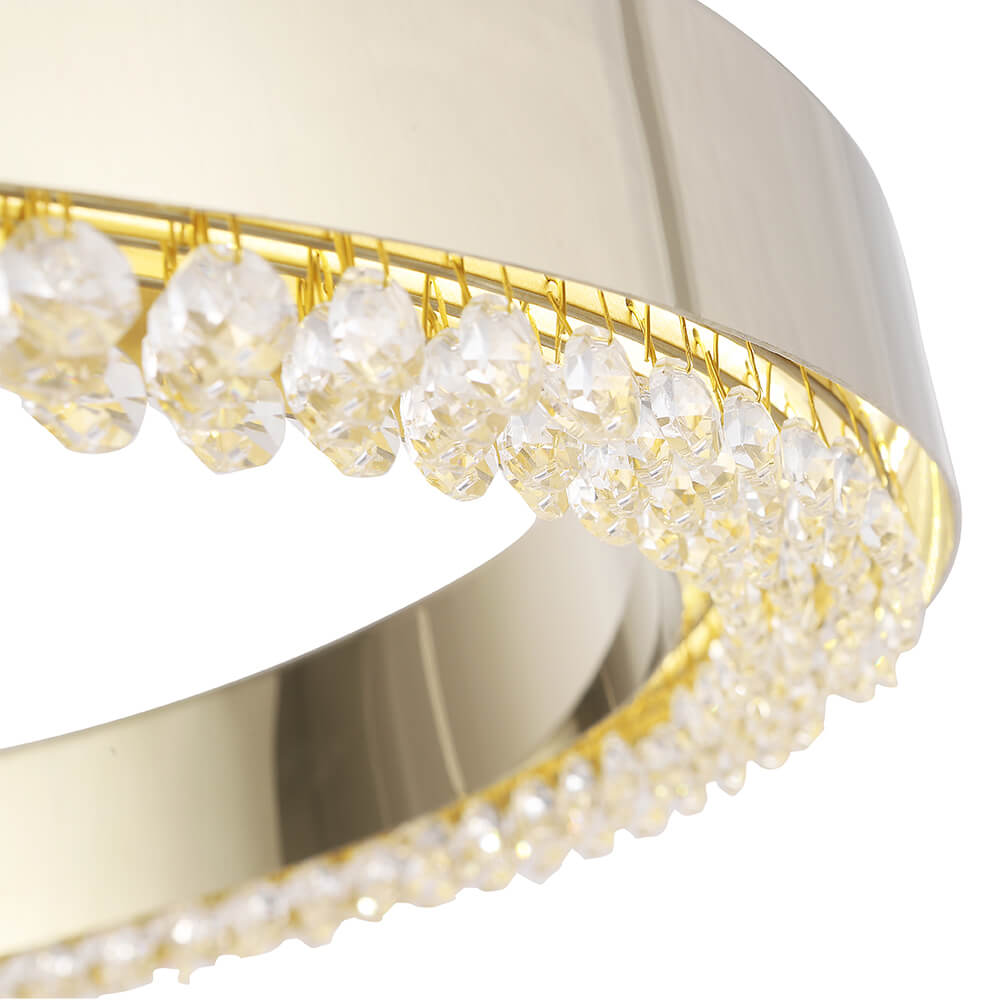 Подвесная светодиодная люстра Crystal Lux Saturn SP30W Led Gold