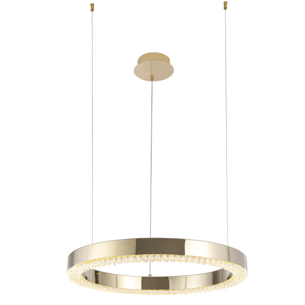 Подвесная светодиодная люстра Crystal Lux Saturn SP30W Led Gold