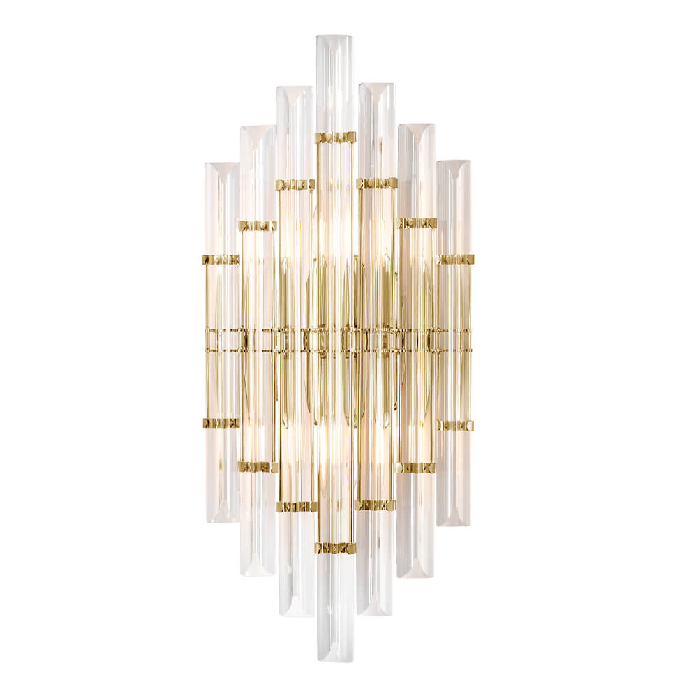 Бра Crystal Lux Saragosa AP2 Brass/Transparente