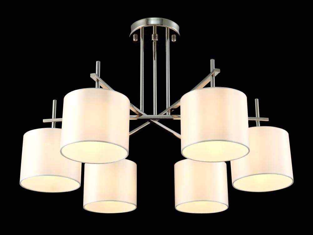 Потолочная люстра Crystal Lux Sergio PL6 Nickel