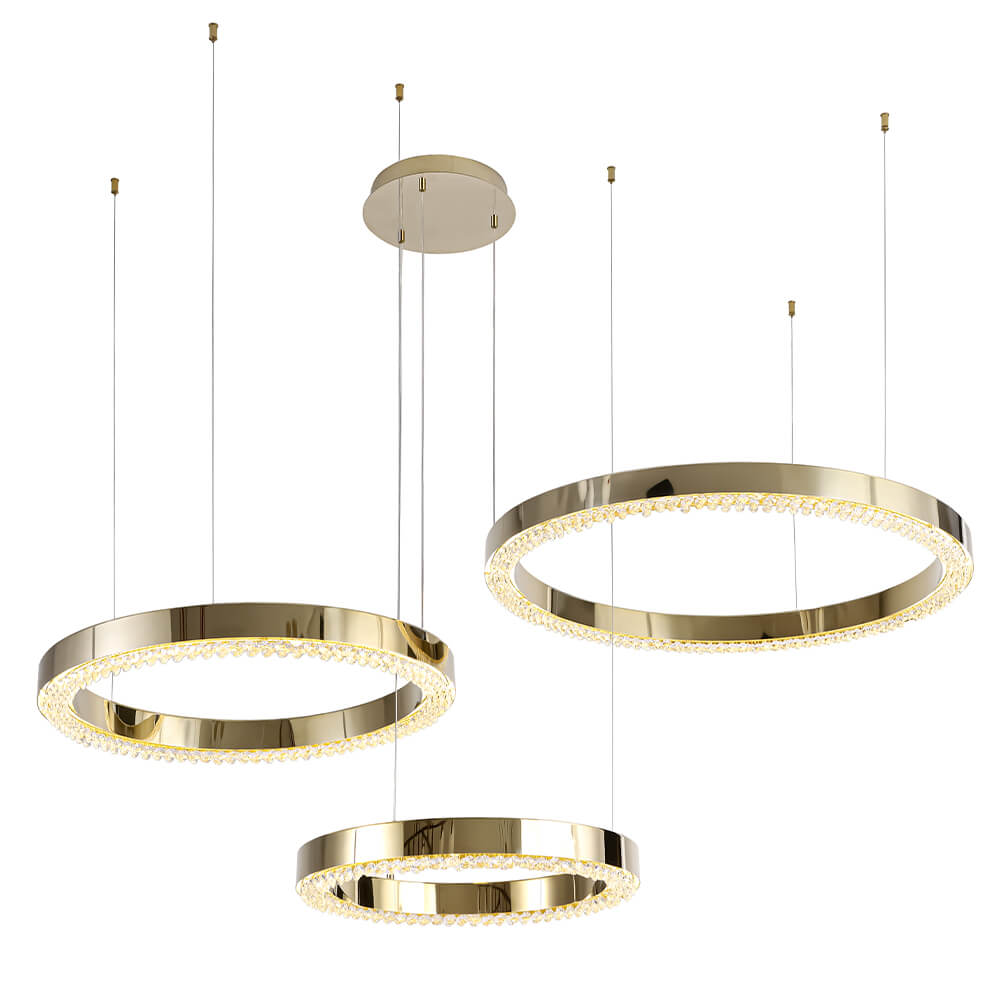 Подвесная светодиодная люстра Crystal Lux Saturn SP120W Led Gold
