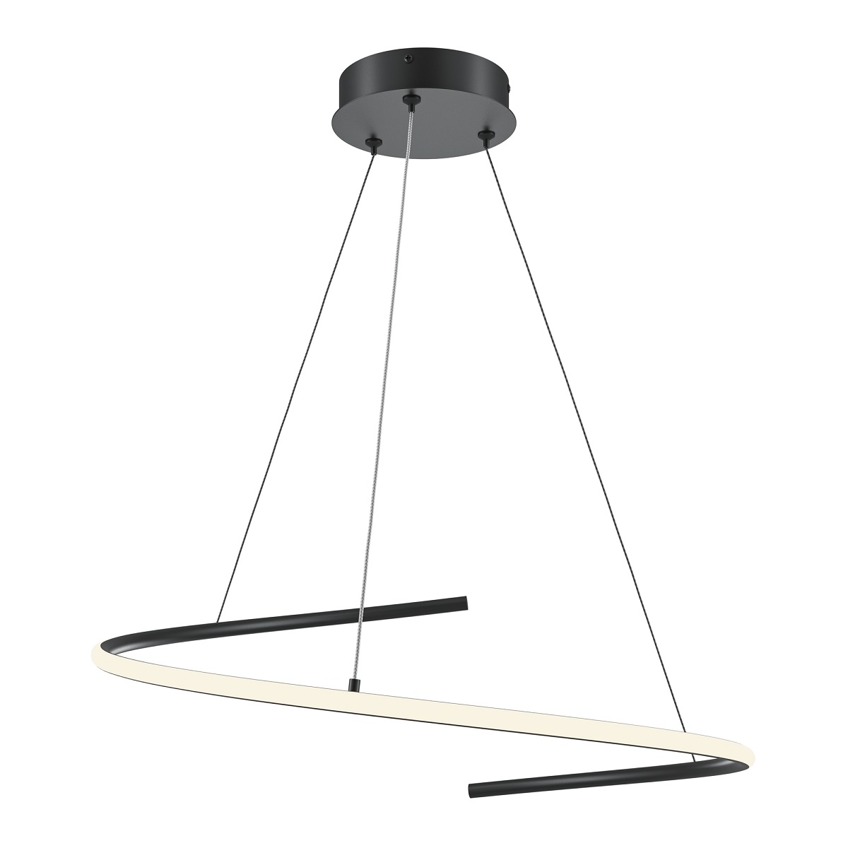 Подвесная светодиодная люстра Maytoni Curve MOD242PL-L33BK