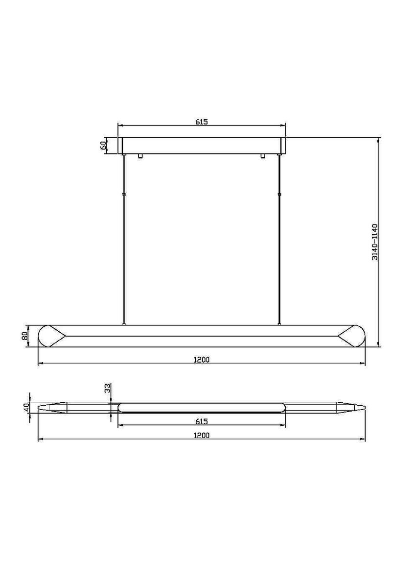 Подвесной светодиодный светильник Maytoni Motion MOD276PL-L40B3K