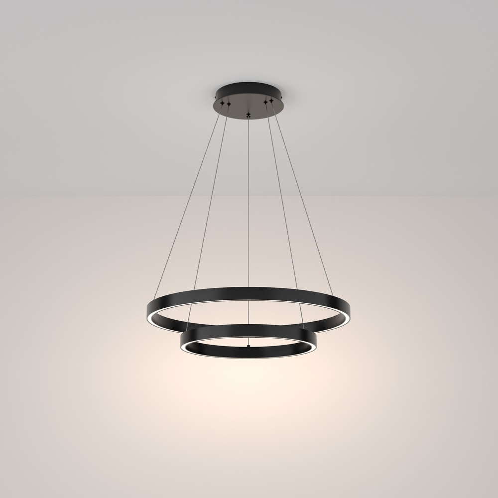 Подвесная светодиодная люстра Maytoni Rim MOD058PL-L55BK