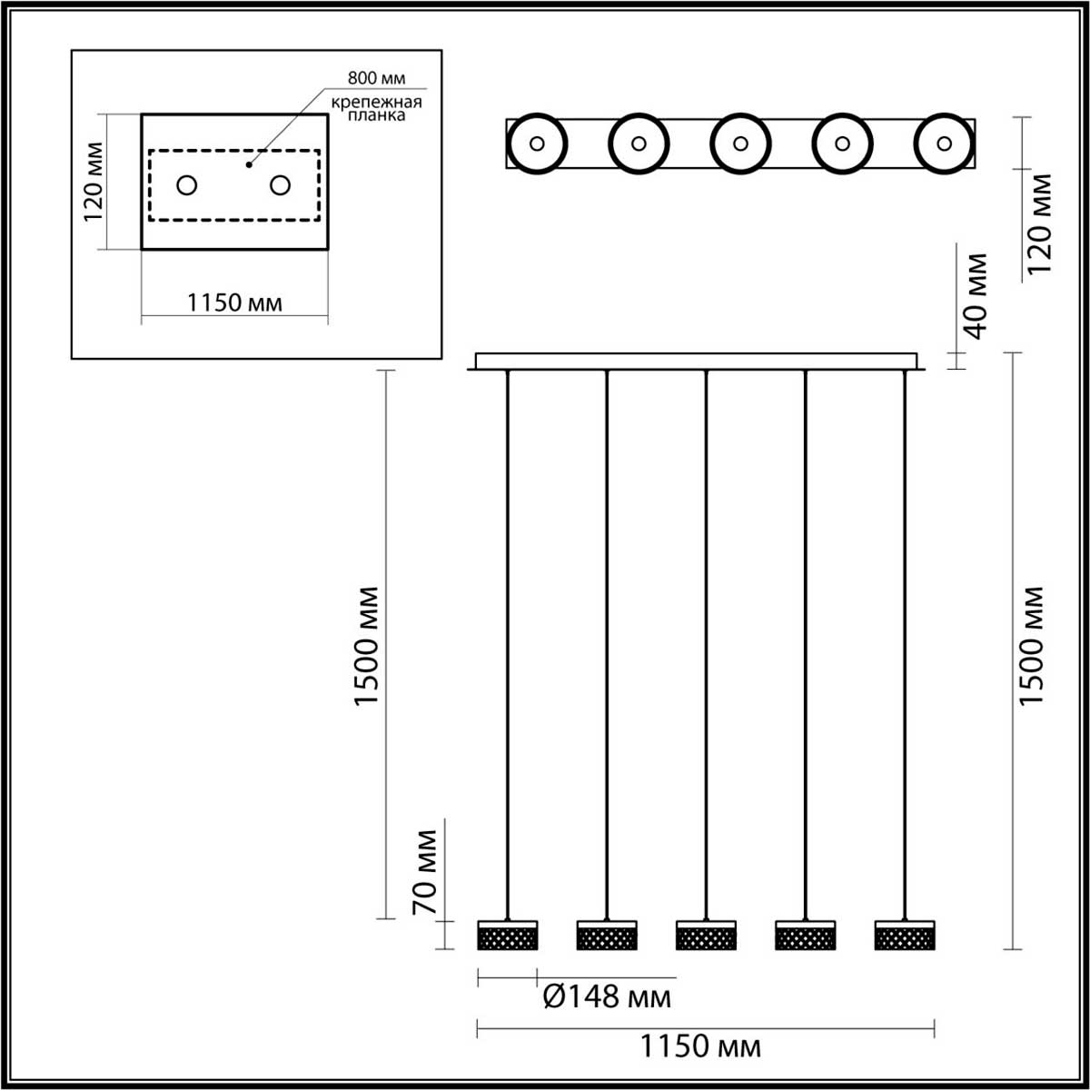 Подвесная люстра Odeon Light Fivre 5032/30LA