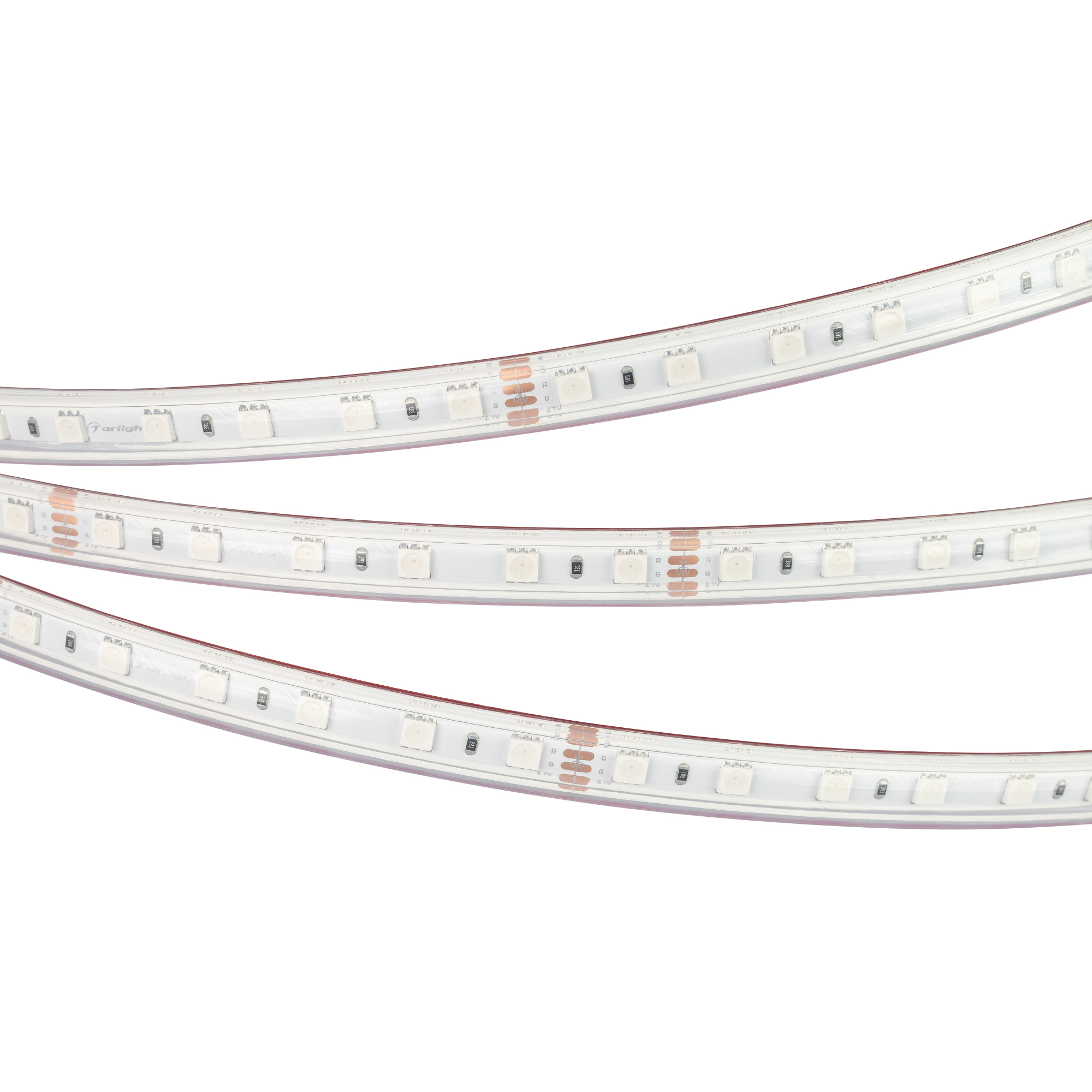 Светодиодная лента Arlight 14,4W/m 60LED/m 5060 RGB 12mm 24V 5M IP67 021400(2)