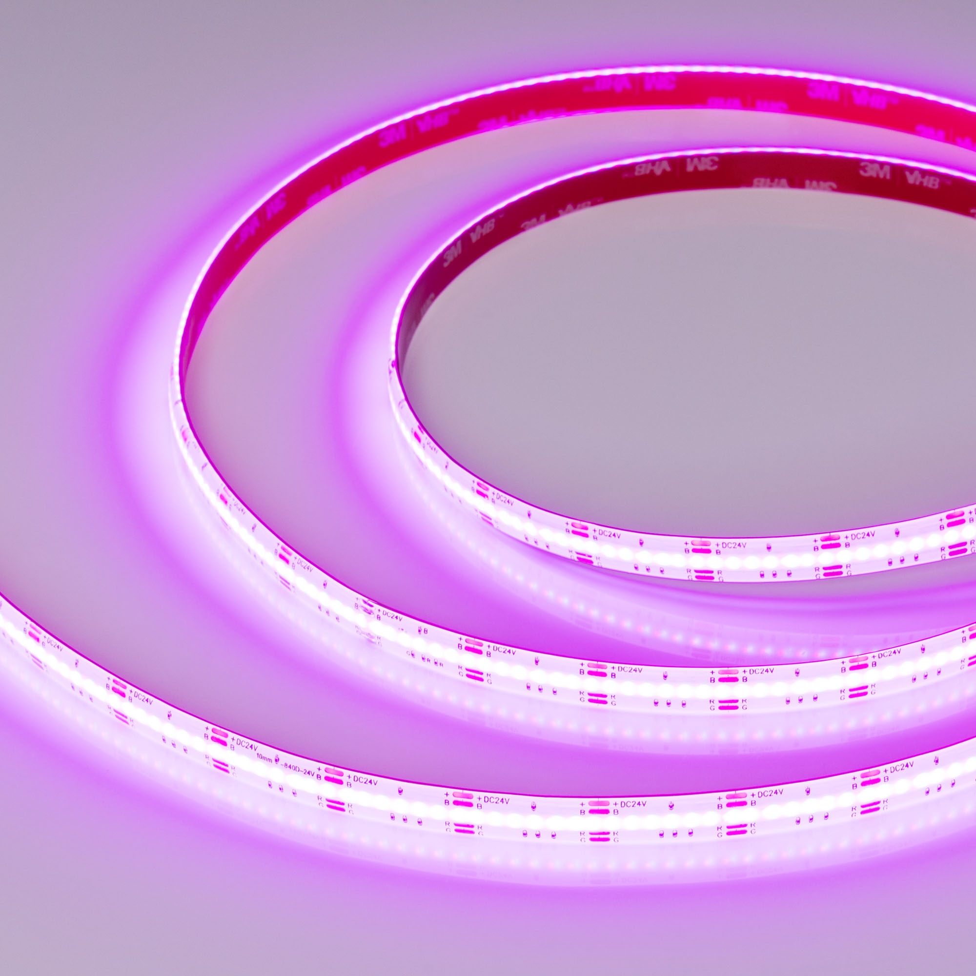 Светодиодная лента Arlight COB 16W/m 840LED/m RGB 10mm 24V 5М IP65 041390