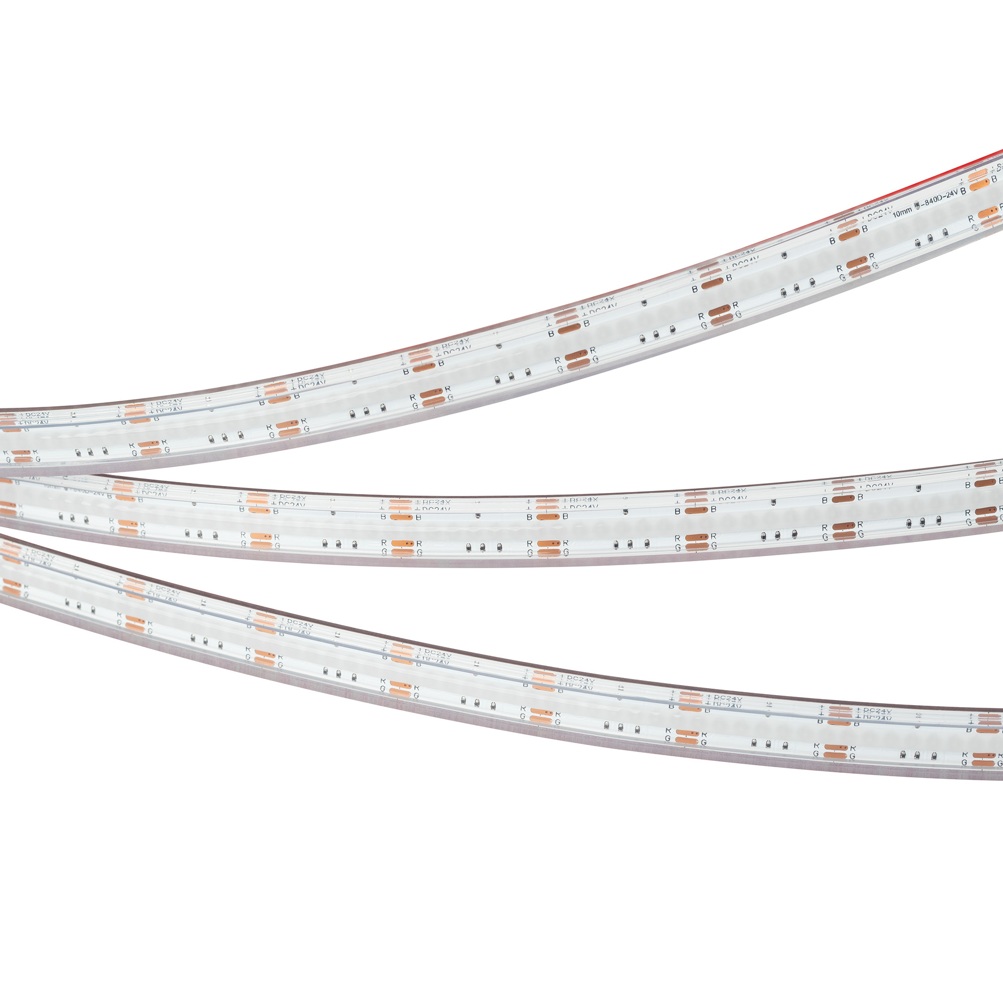 Светодиодная лента Arlight COB 16W/m 840LED/m RGB 12mm 24V 5М IP67 039966
