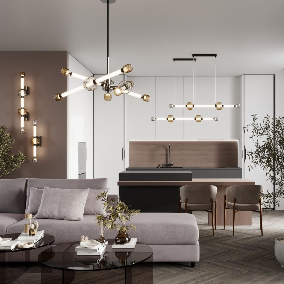 Подвесной светодиодный светильник Odeon Light Kliff 5427/40L