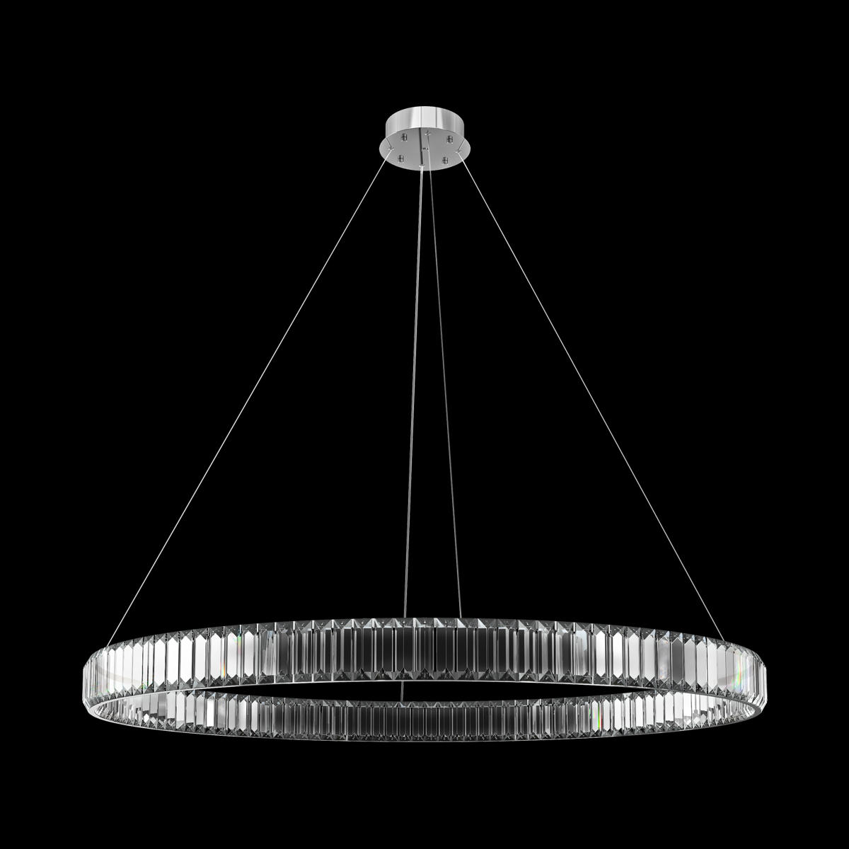 Подвесная светодиодная люстра Loft IT Crystal ring 10135/1000 Chrome