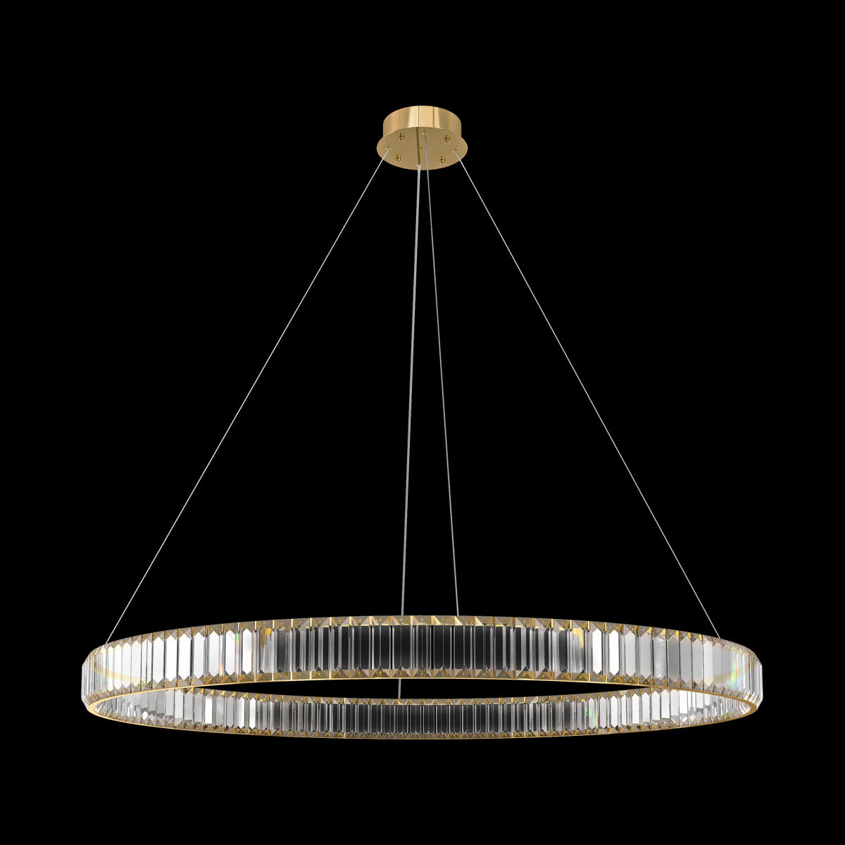Подвесная светодиодная люстра Loft IT Crystal ring 10135/1000 Gold