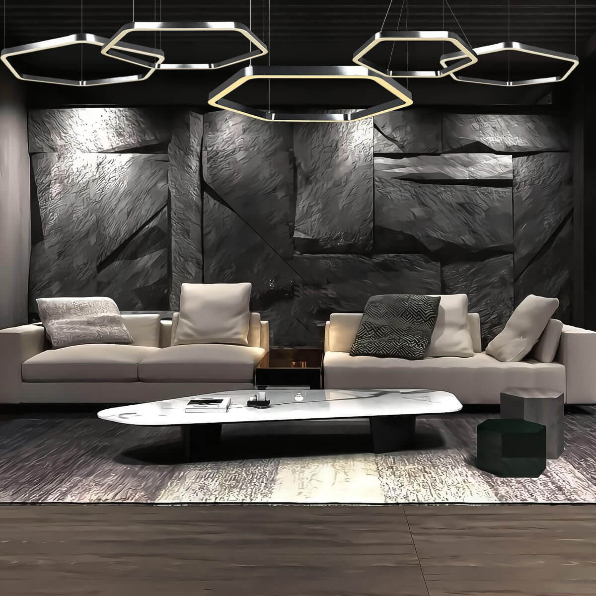 Подвесная светодиодная люстра Loft IT Titanium 10243L Dark grey