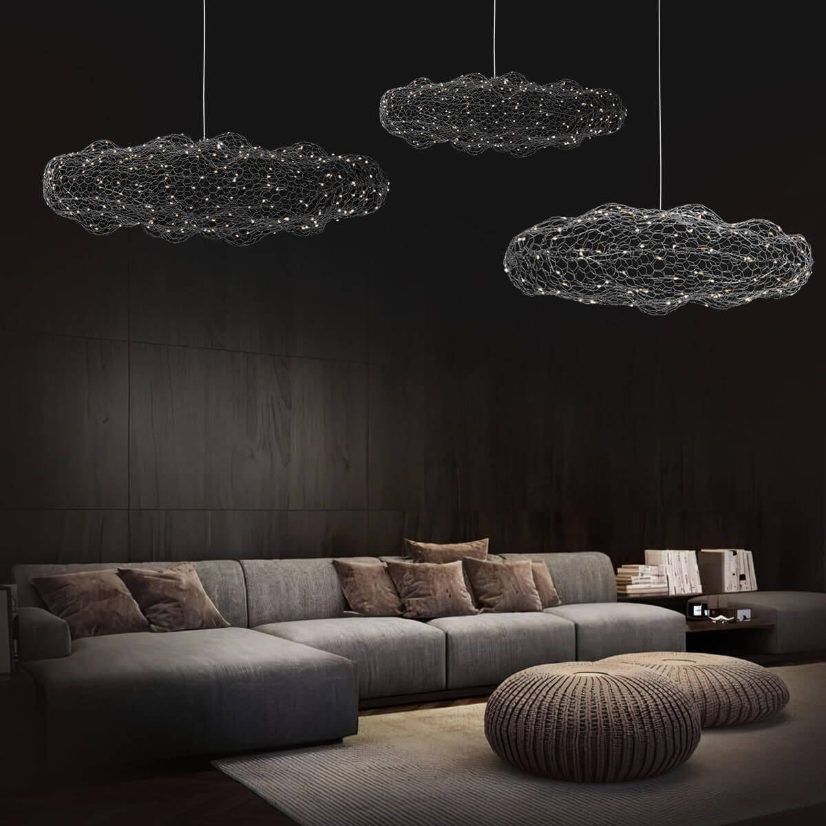 Подвесная светодиодная люстра Loft IT Cloud 10247/1000 Silver