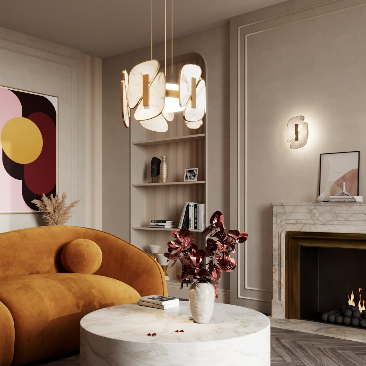 Подвесная светодиодная люстра Odeon Light Chiara 6638/45L
