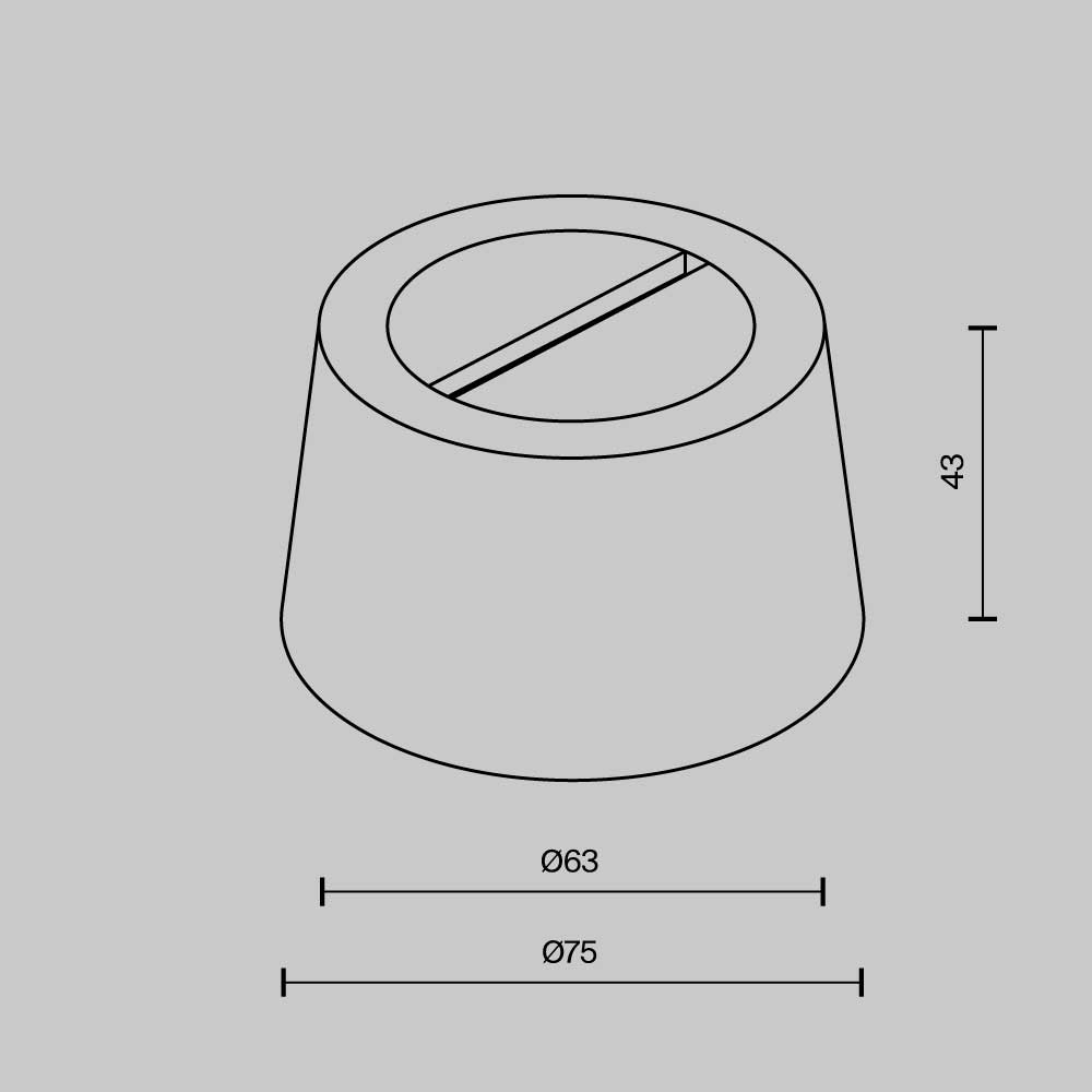 Чаша с коннектором питания Maytoni Parity черная TRA130RSC-1B