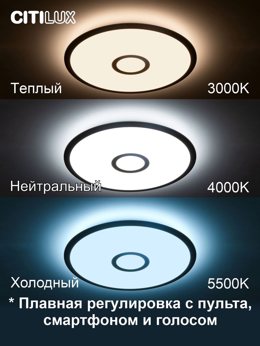 Потолочный светодиодный светильник Citilux Старлайт Смарт CL703A43G
