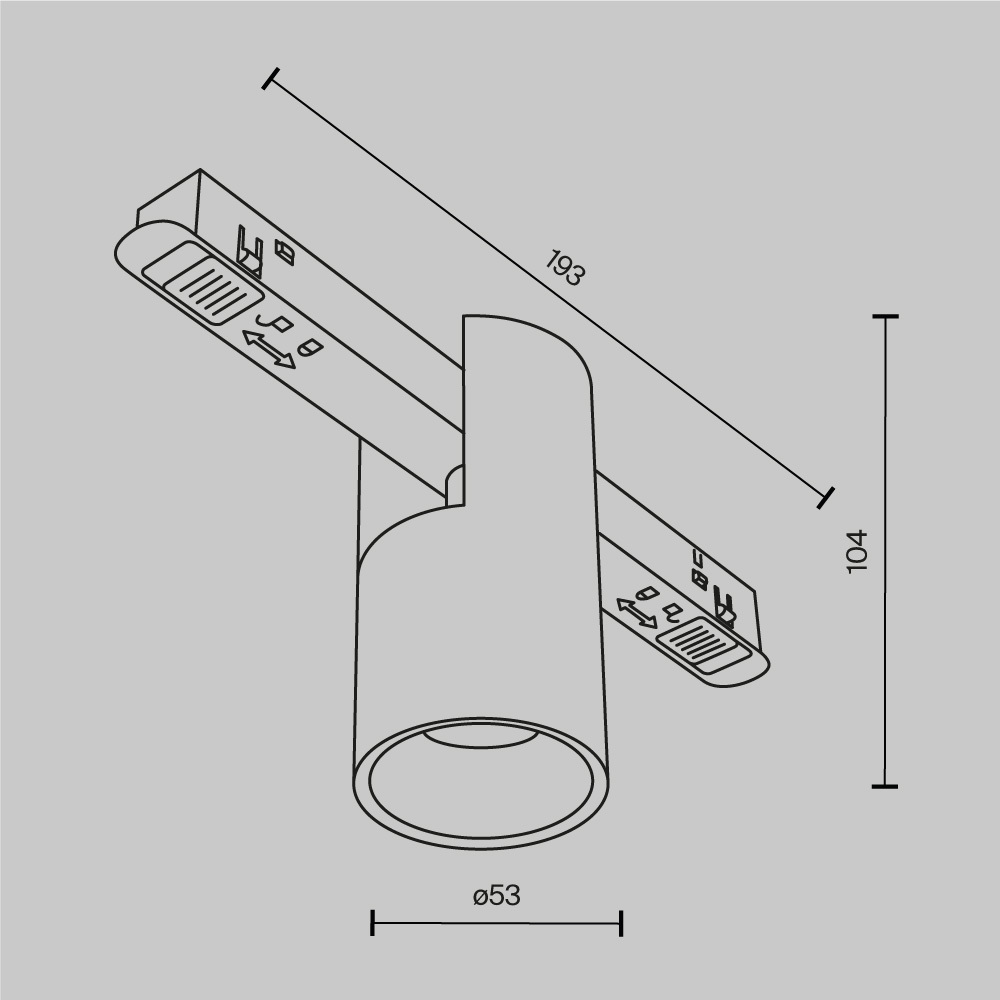 Трековый светильник Maytoni Exility Alfa 2700-6000K 7Вт 50 Dim Smart TR122-4-7W-DS-W