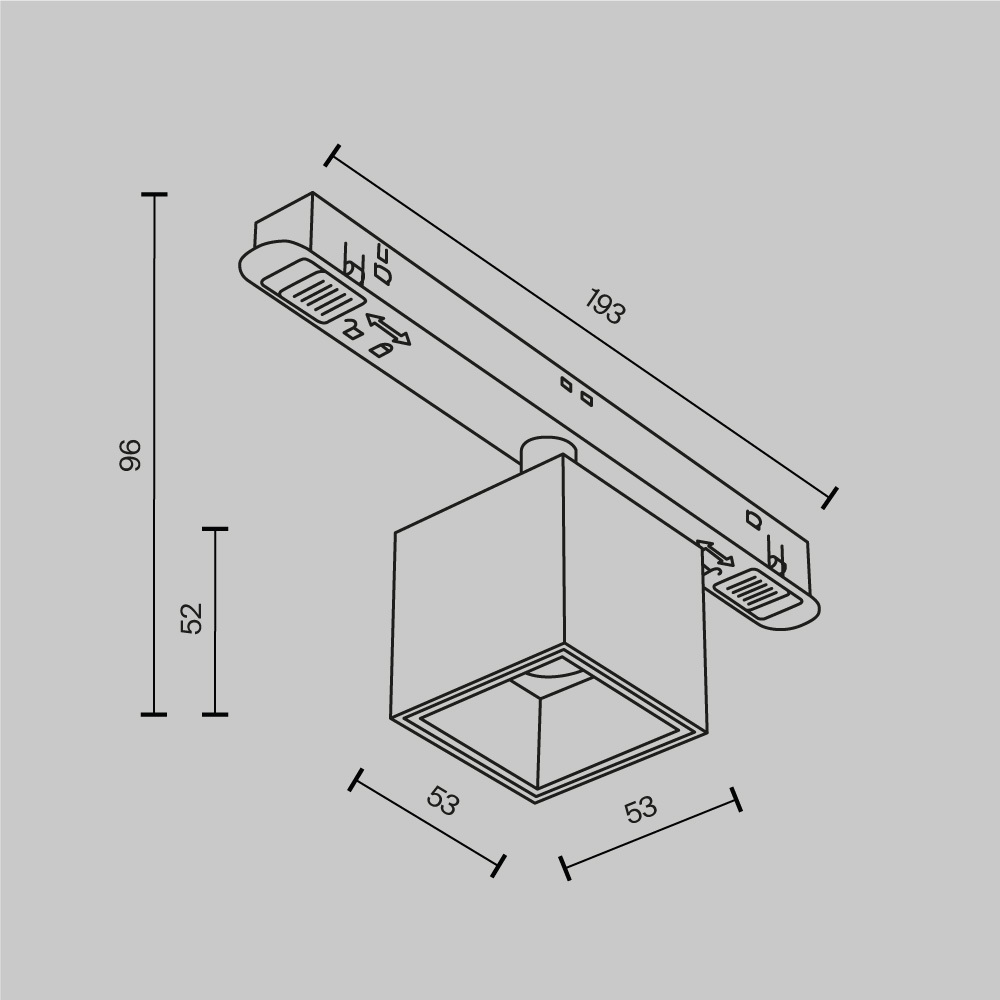 Трековый светильник Maytoni Exility Alfa S 4000K 7Вт 50 TR133-2-7W4K-BS