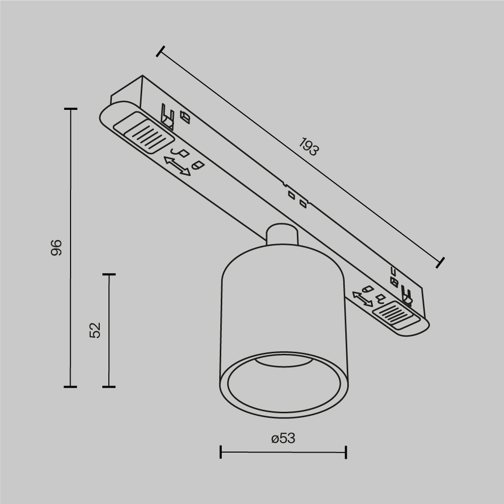 Трековый светильник Maytoni Exility Alfa S 3000K 7Вт 50 TR132-2-7W3K-B