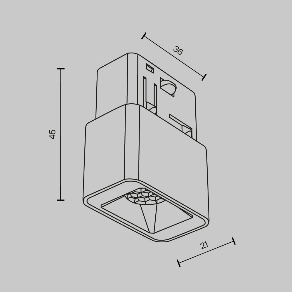 Трековый светильник Maytoni Exility Points S 4000K 2Вт 24 TR100-2-2W4K-S-B