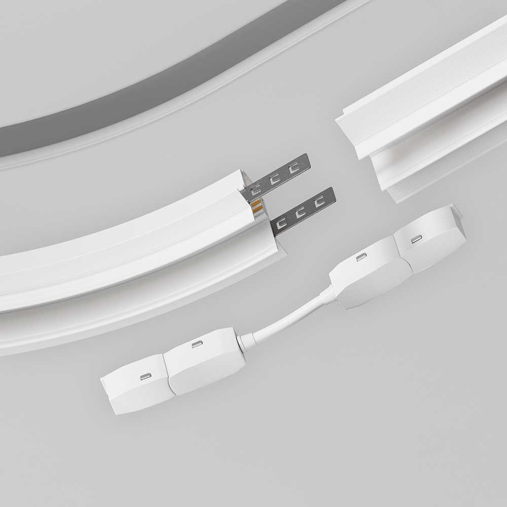 Коннектор питания радиусный Maytoni Exility TRA034CS-W