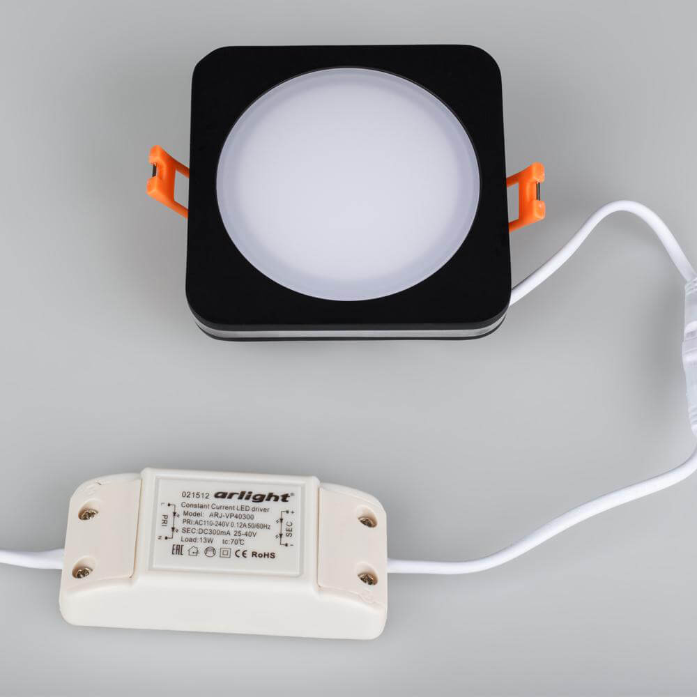 Встраиваемый светодиодный светильник Arlight LTD-96x96SOL-BK-10W 4000K 022008