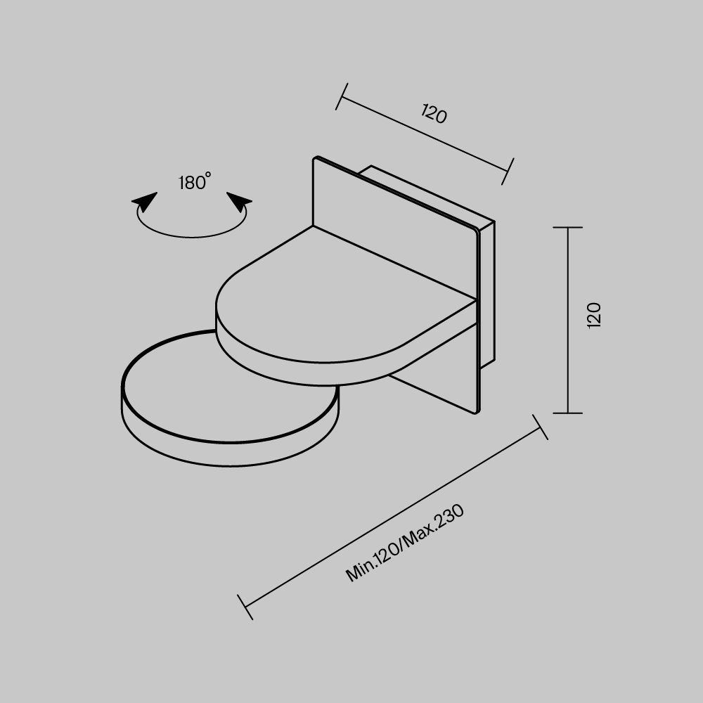 Настенный светильник бра Maytoni Flap MOD354WL-L12W3K