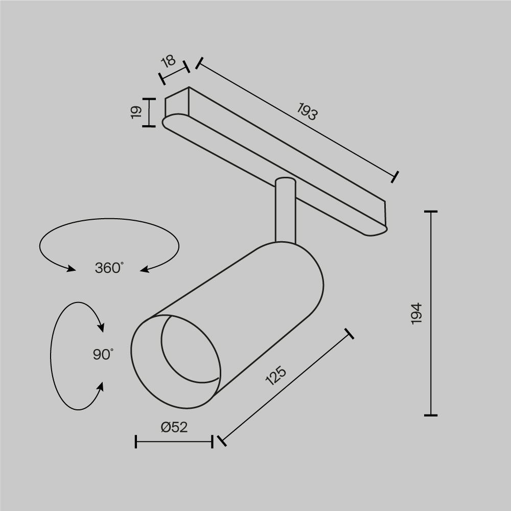 Трековый светильник Maytoni Exility Focus Led 3000K 12Вт 36 TR032-2-12W3K-M-BW