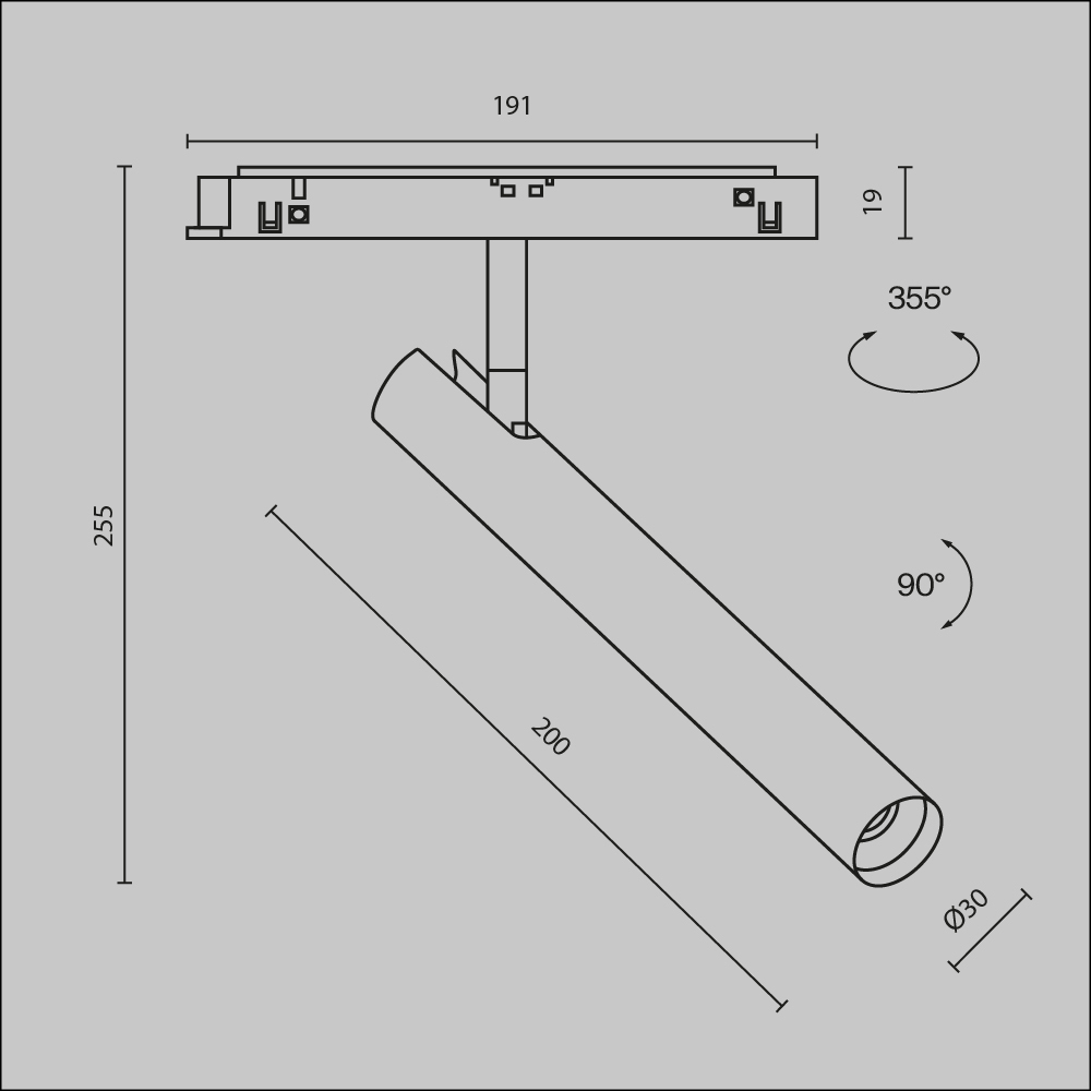 Трековый светильник Maytoni Exility Focus T 4000K 6Вт 36 TR141-2-6W4K-M-W