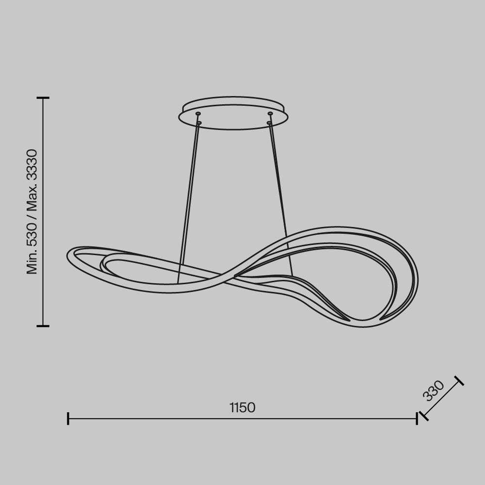 Подвесная люстра Maytoni Plons MOD283PL-L65BS3K