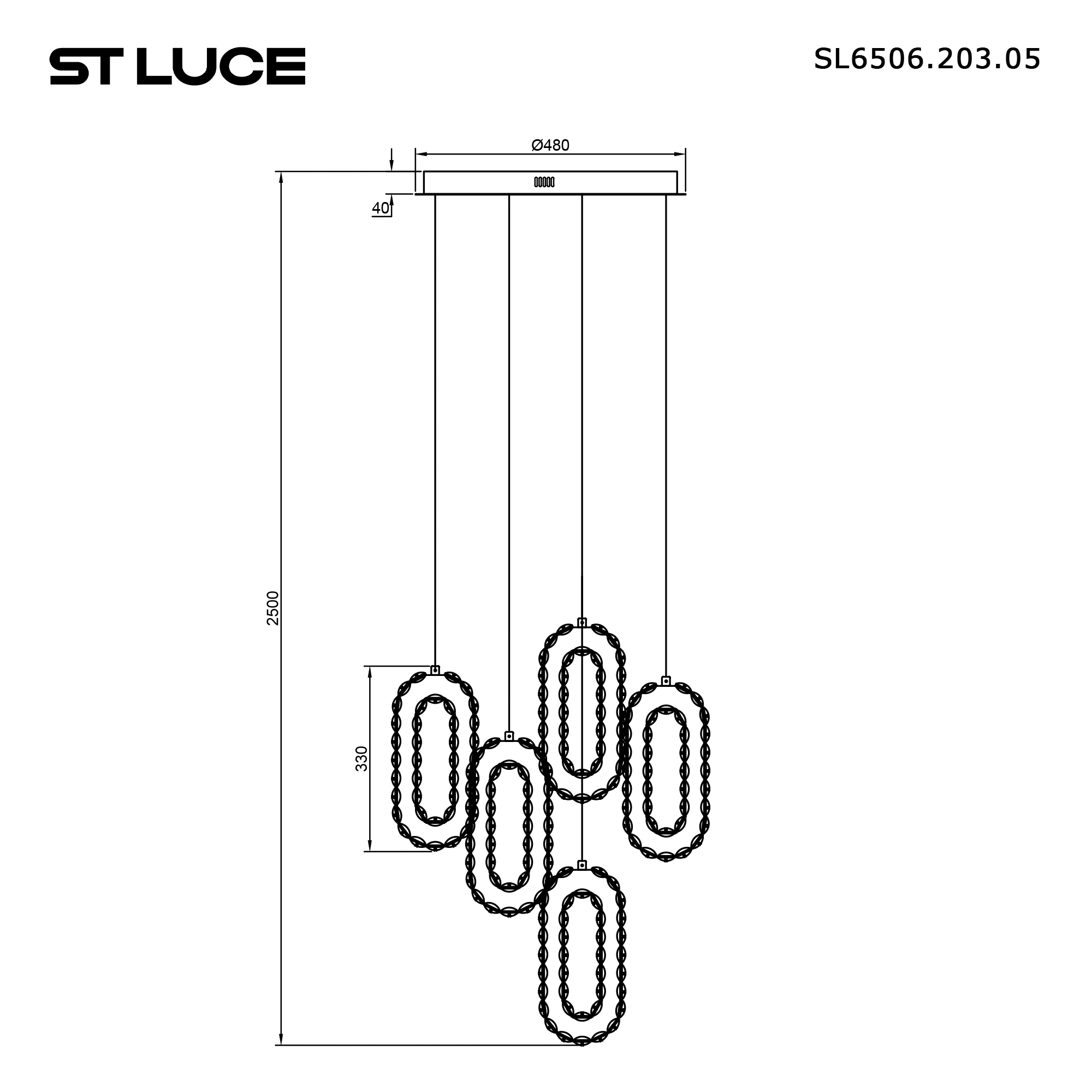 Подвесной светильник ST Luce AllungoSL6506.203.05
