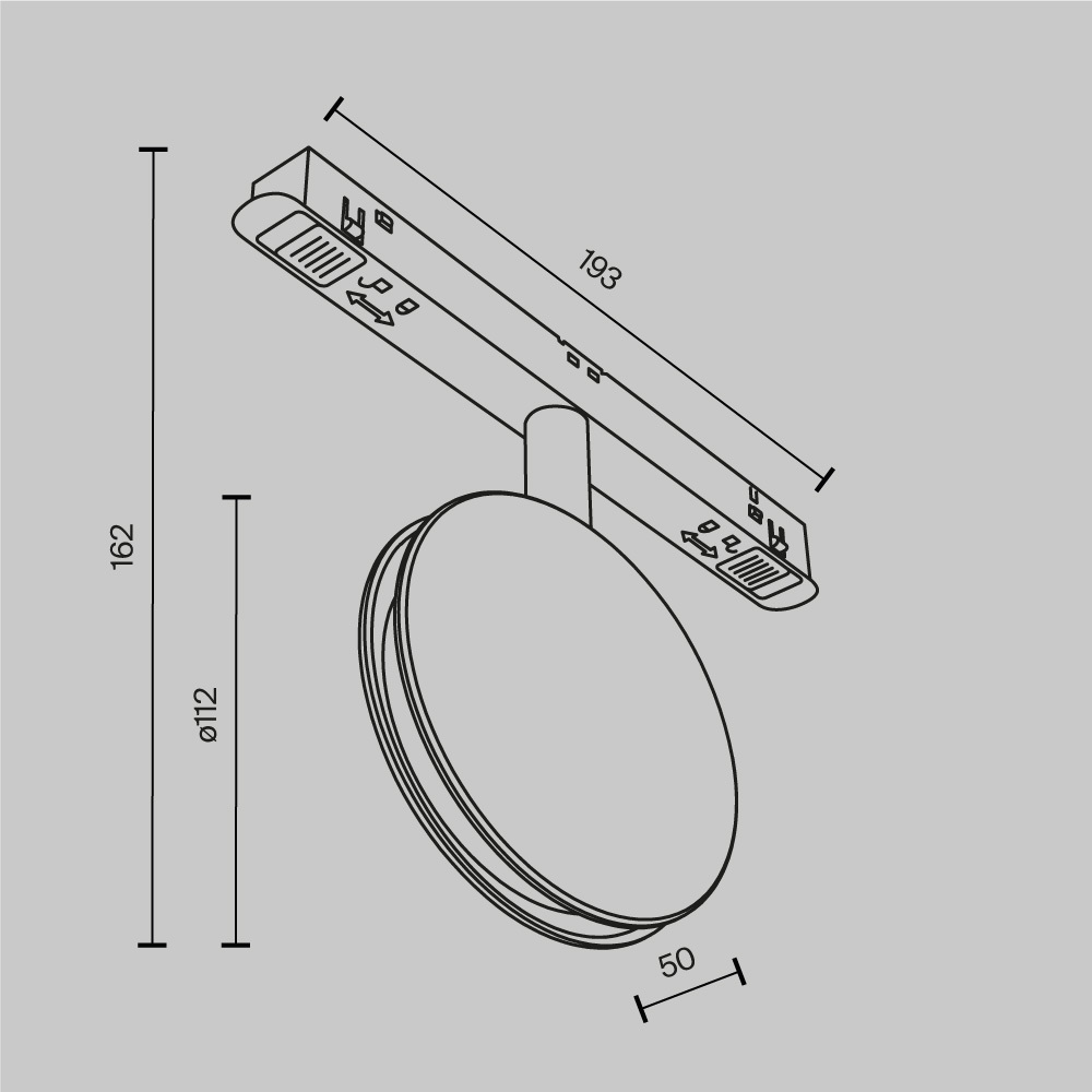 Трековый светильник Maytoni Exility Outline 2700-6000K 6Вт 180 Dim Smart TR090-4-6W-DS-B