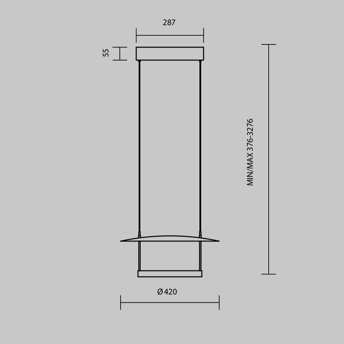 Подвесной светодиодный светильник Maytoni Ambience MOD280PL-L23B3K1