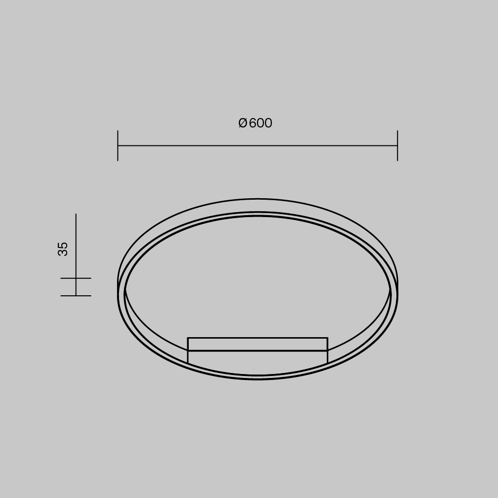 Потолочный светодиодный светильник Maytoni Rim MOD058CL-L35BSK