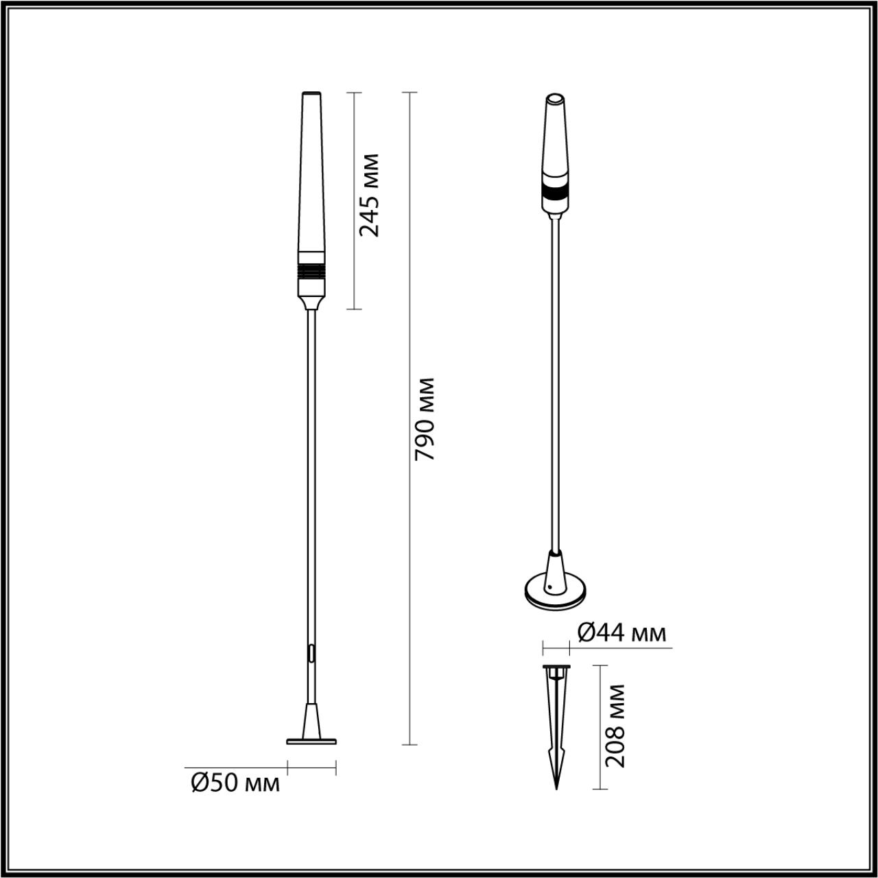 Уличный светодиодный светильник Odeon Light Canna 7020/4GL