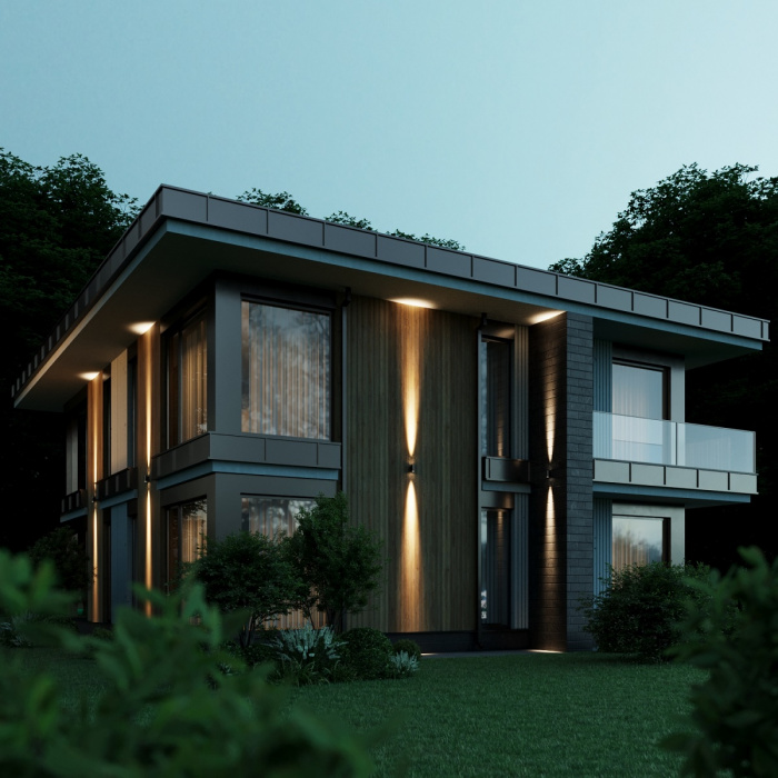 Уличный настенный светодиодный светильник Odeon Light Long 7071/15WL