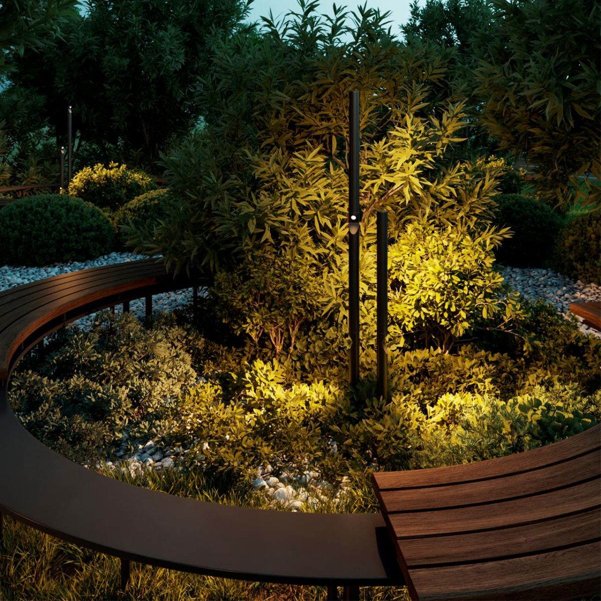 Уличный светодиодный светильник Odeon Light Bamboo 7021/6FL