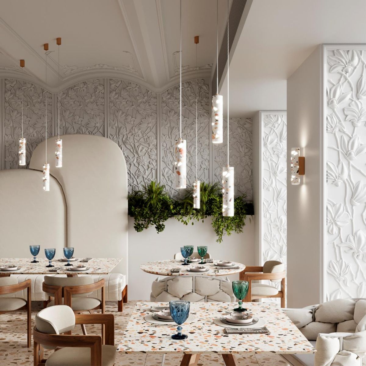 Подвесной светодиодный светильник Odeon Light Terrazzo 7012/6L