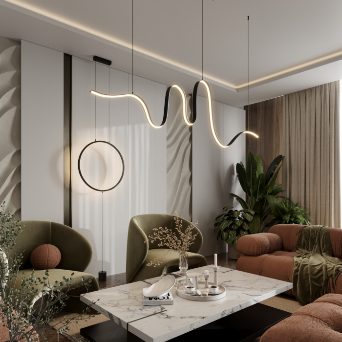 Подвесной светодиодный светильник Odeon Light Nastro 7025/52L